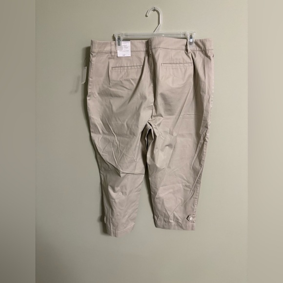 Talbots Perfect Crop Pants Size 16 Petite New Tan Beige Career Casual Beach - Picture 2 of 7